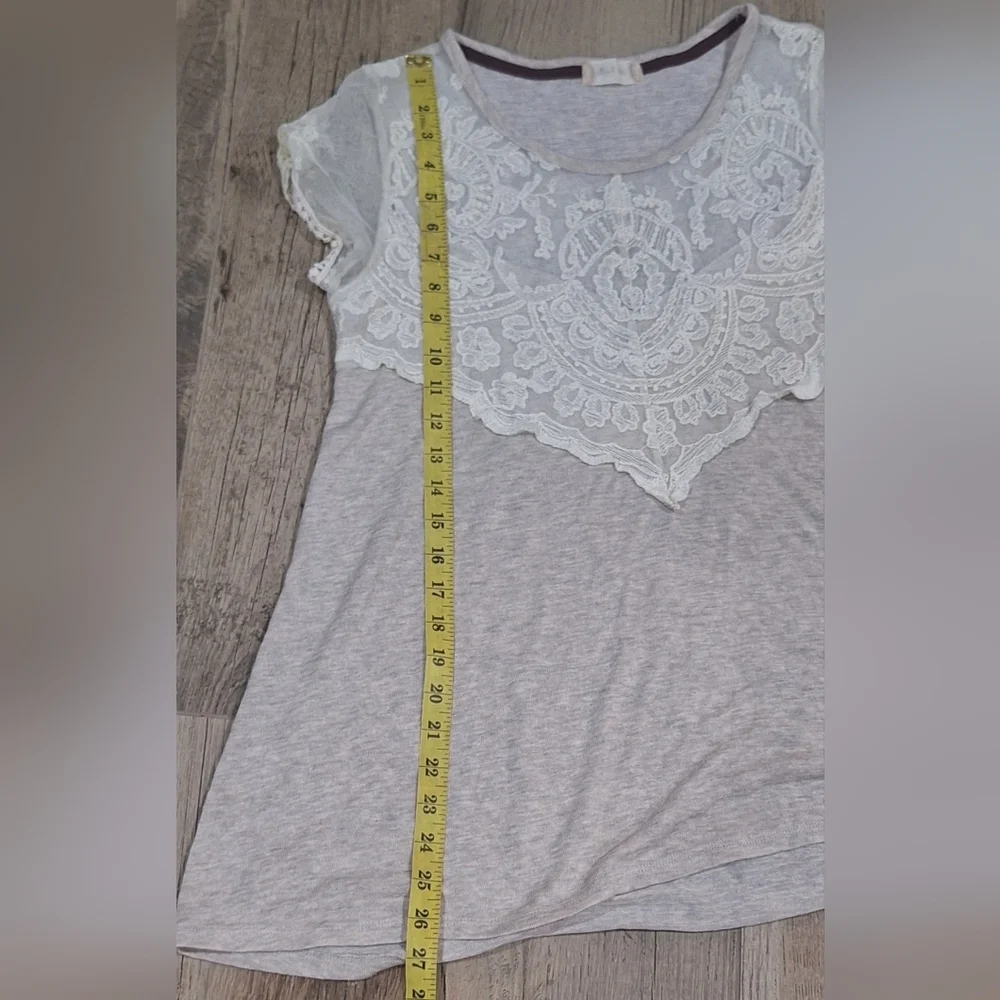 Altar’d State Cream Lace Boho Tunic Top Size Large #1462